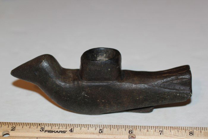 6 1/2' Bird Effigy Pipe, Humphreys Co., Tennessee (1 of 2)