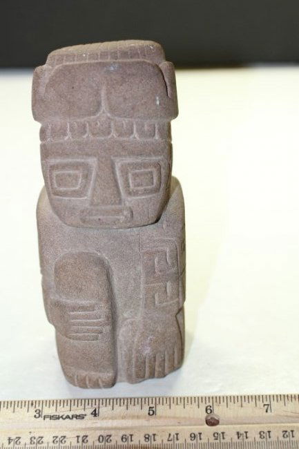 6 1/2' Mayan Type Stone Statue (1 of 4)