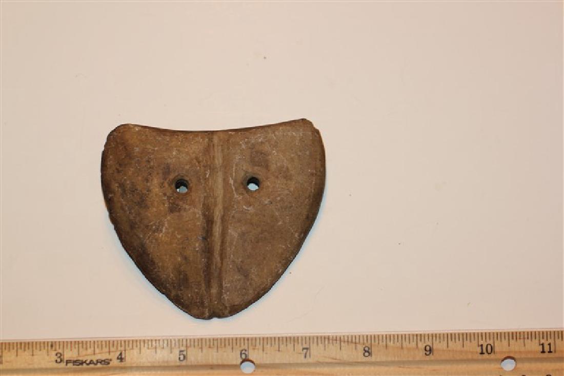 3 1/2" x 3 3/4" Weeping Eye Gorget, Tennessee (1 of 2)