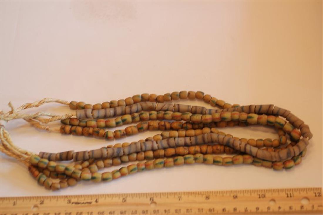 4 Strands of Sand-cast Beads: See Lot Title