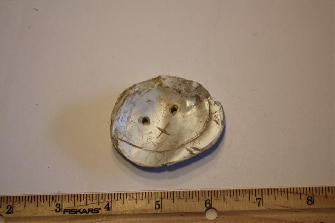 1 7/8" x 2 3/8" Shell Gorget, Hamilton County, Ohio (1 of 2)