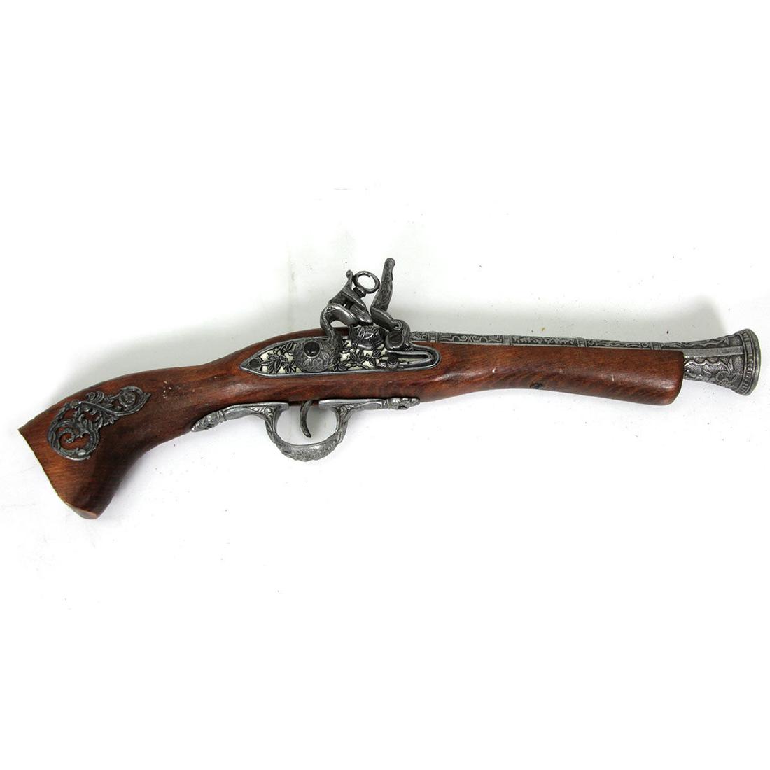 Flintlock Pistol Replica.: Flintlock Pistol Replica. Non firing. Length: 41cm. Accompanied with a confirmation document by Israel Police that this is by law - NOT a weapon.