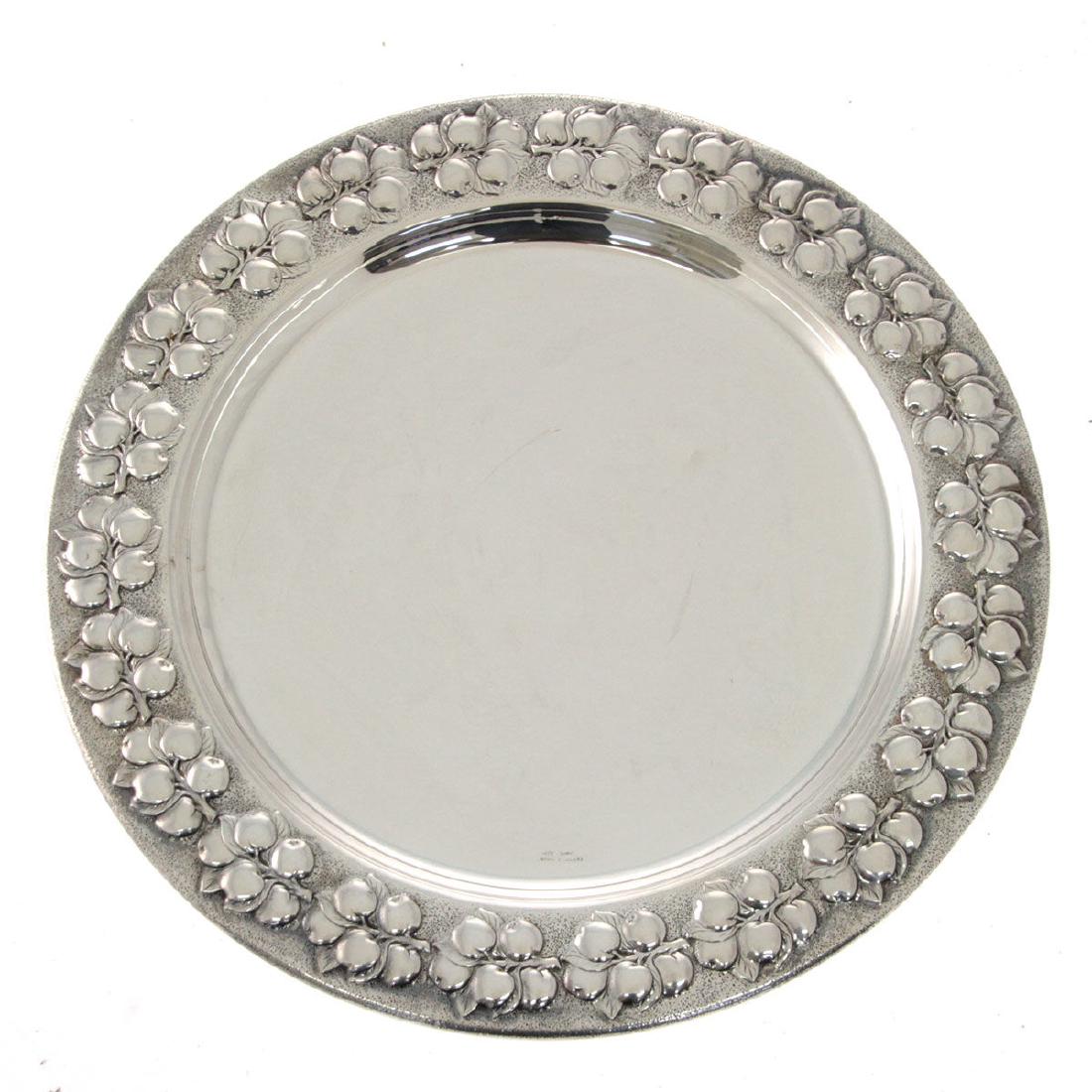 Italian Silver Tray, Florence, 1970s. (1 of 3)