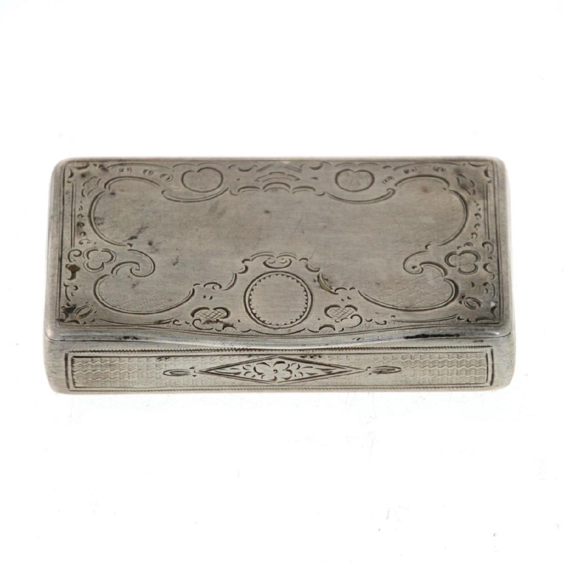 Silver Snuff Tobacco Box, Vienna (Alt-Wien), 1853. (1 of 5)