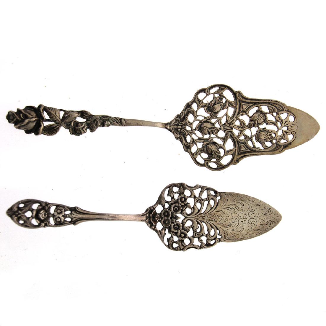 Two silver Cake Servers. (1 of 7)