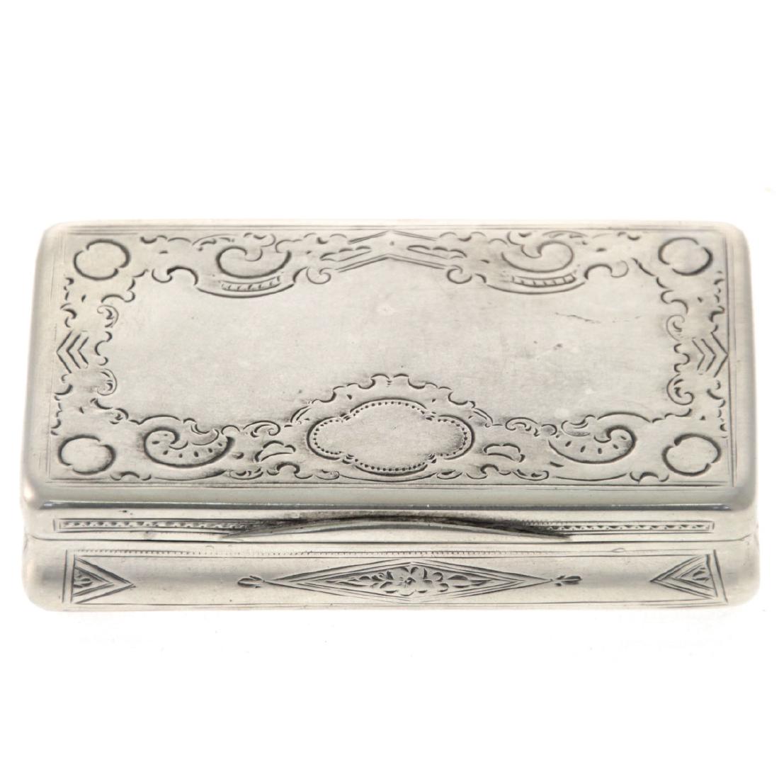 Antique Silver Snuff Box, Vienna, Austria, 1868. (1 of 5)