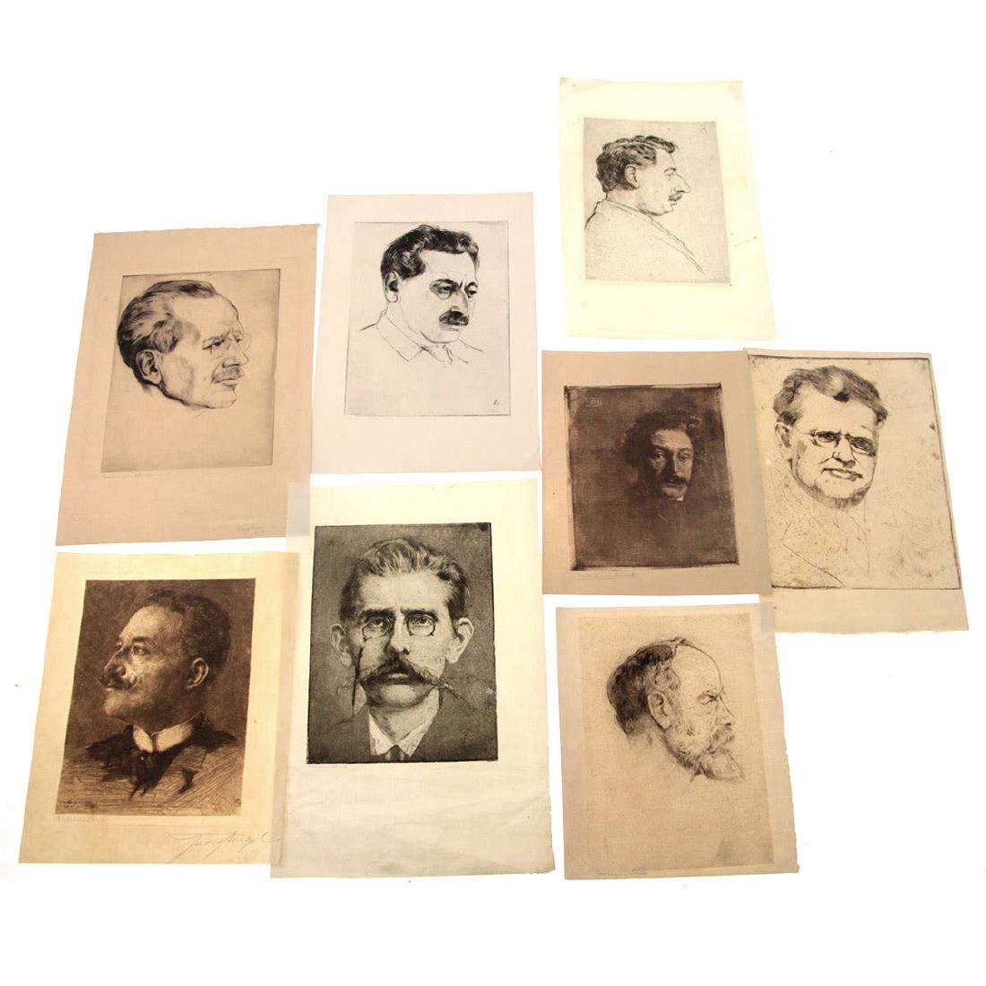 Hermann Struck (1876-1944) - Eight Portraits Etchings. (1 of 9)
