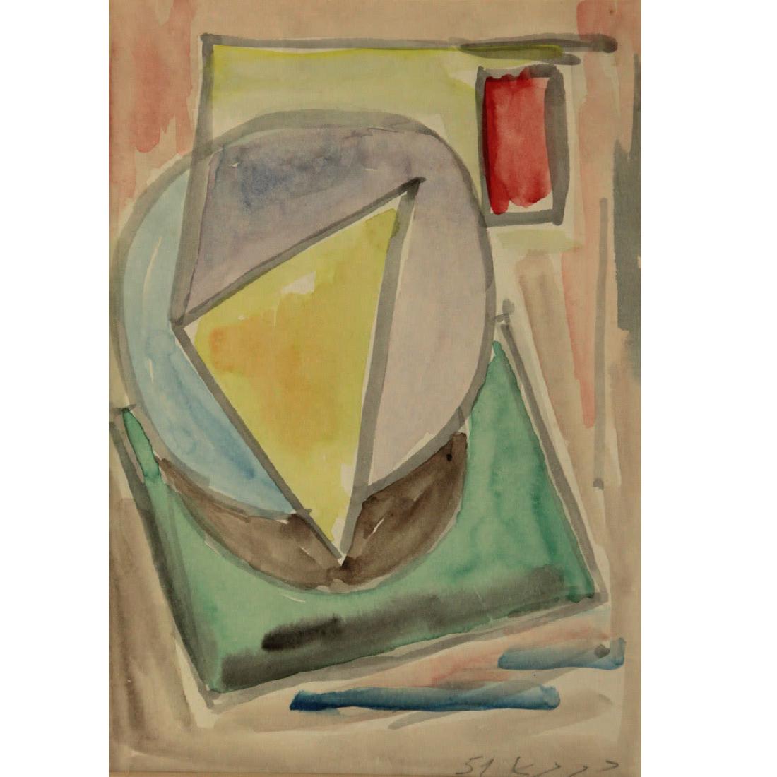 Aharon Kahana - Abstract, Watercolors on Paper. (1 of 3)