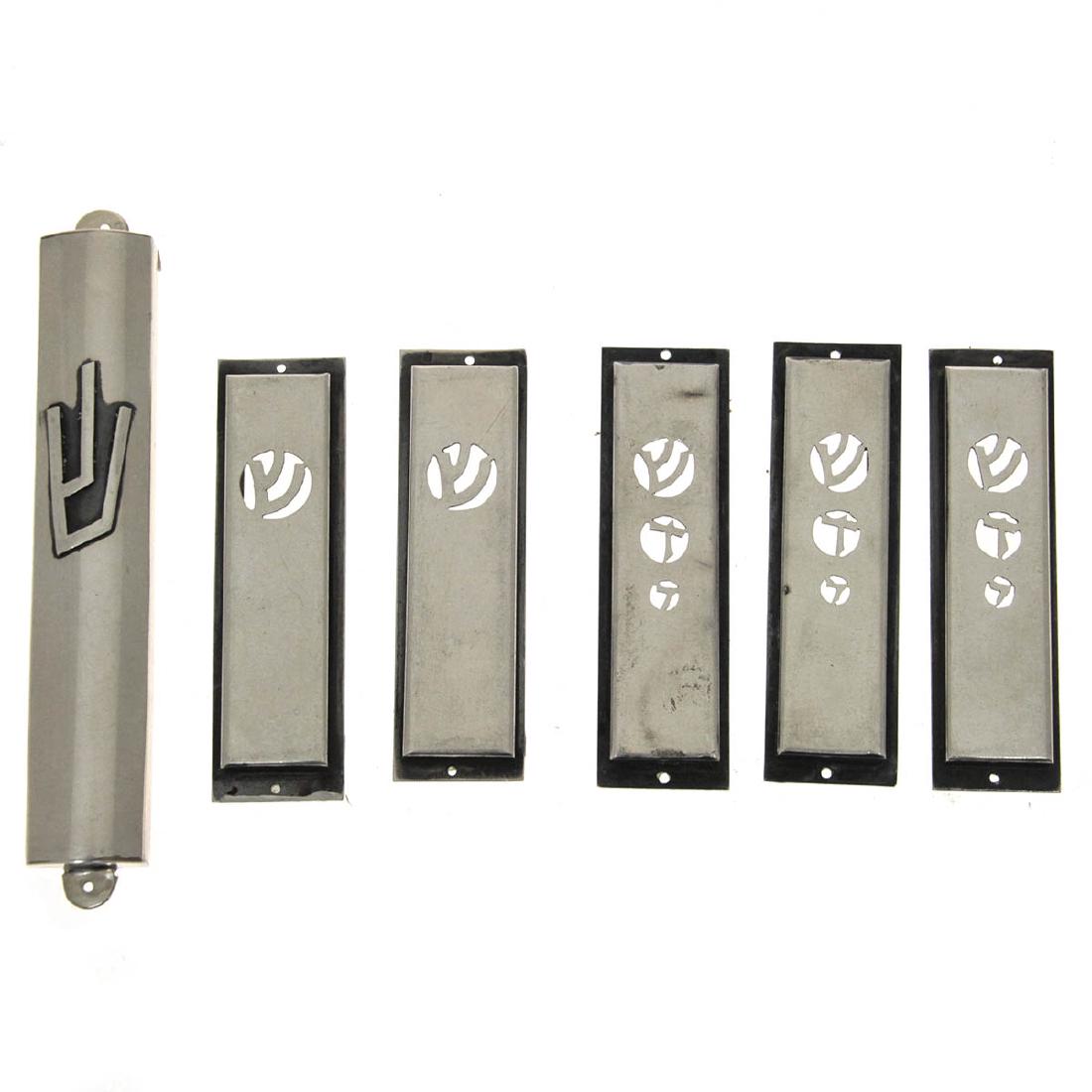 Six Bier Sterling Silver Mezuzah Cases, Judaica. (1 of 2)