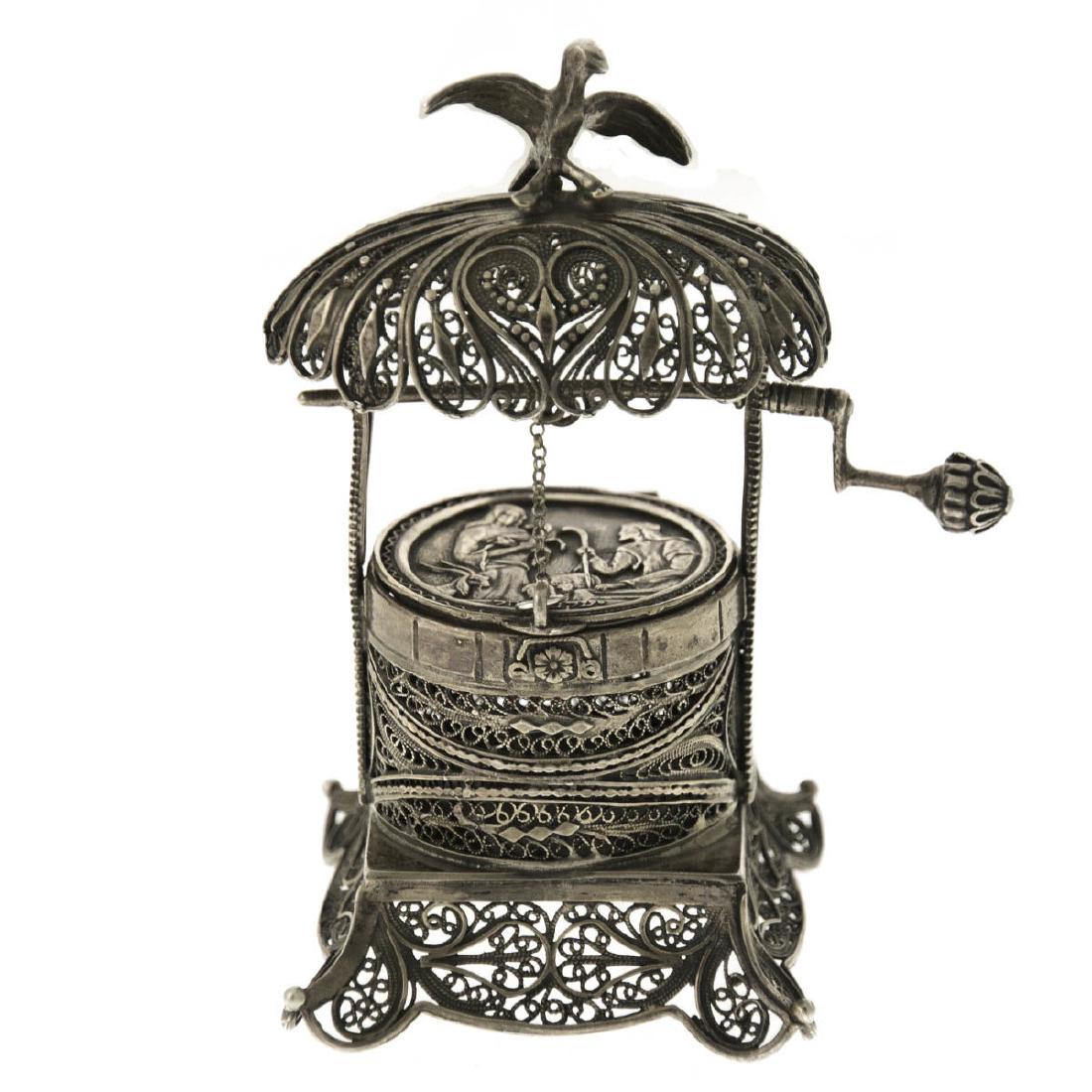 Sterling Silver Filigree Jacob's Well Spice Box (1 of 5)