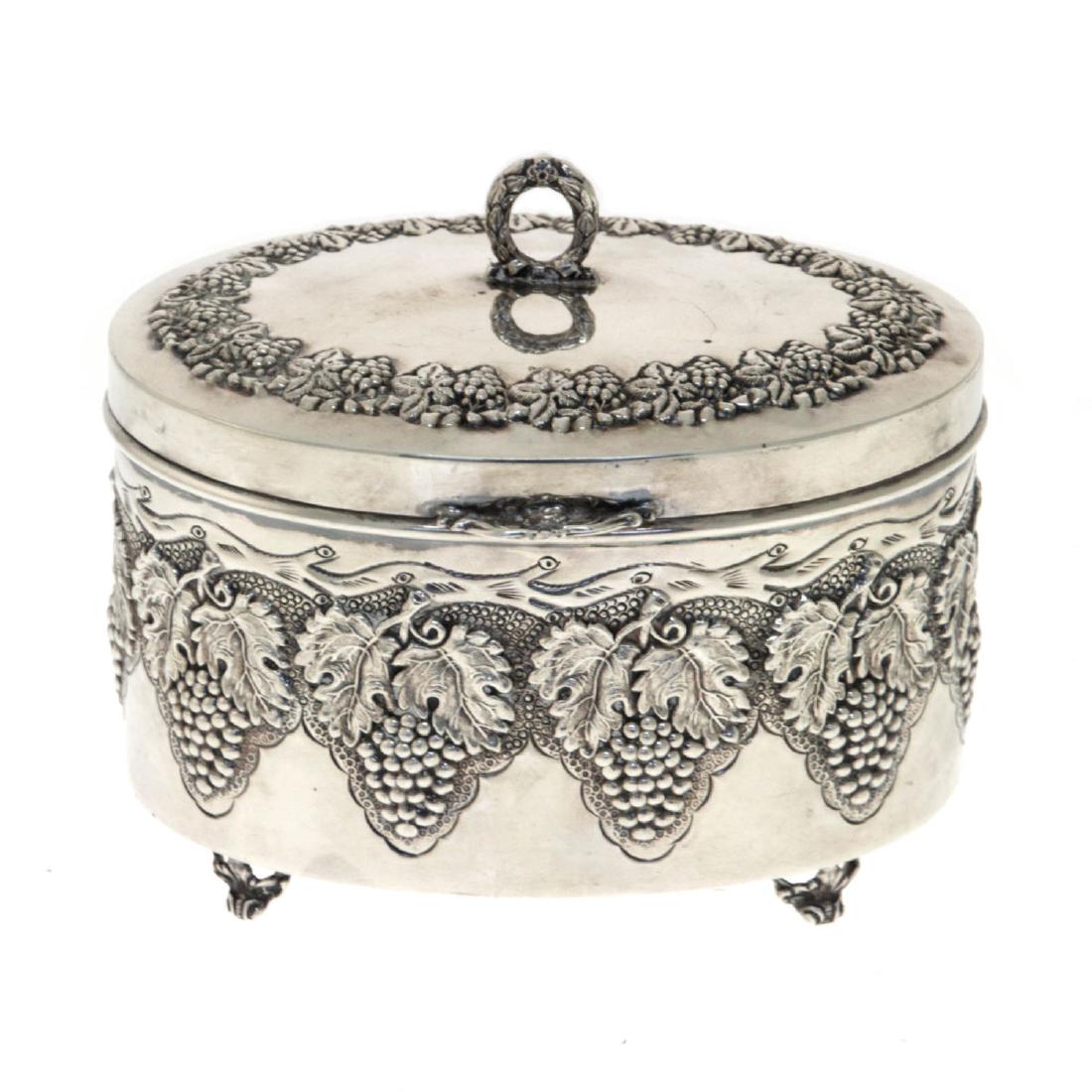 Sterling Silver Ethrog Box, Judaica. (1 of 4)