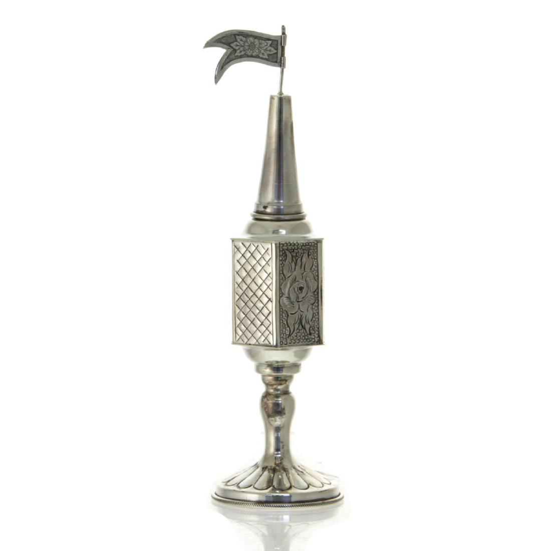 Sterling Silver Spice Tower Besamim, Judaica. (1 of 3)