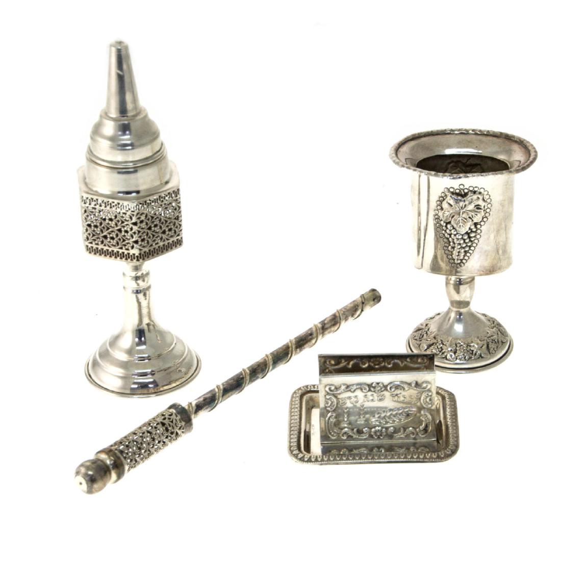 Lot of Sterling Silver Havdallah Items, Judaica. (1 of 6)