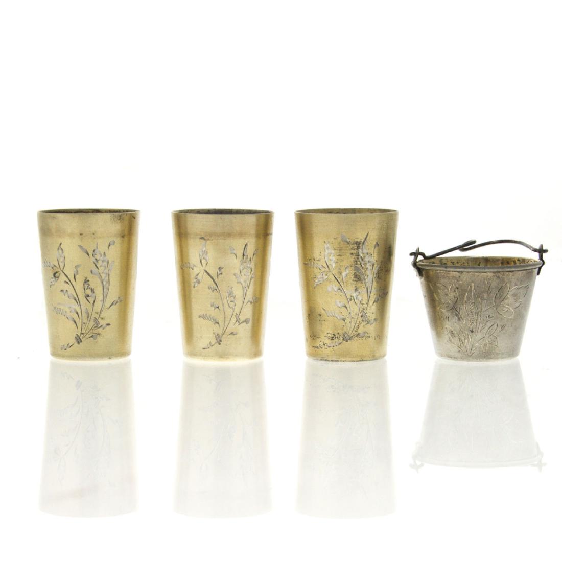 Three Russian Silver Cups and a Tea Strainer, Post (1 of 7)