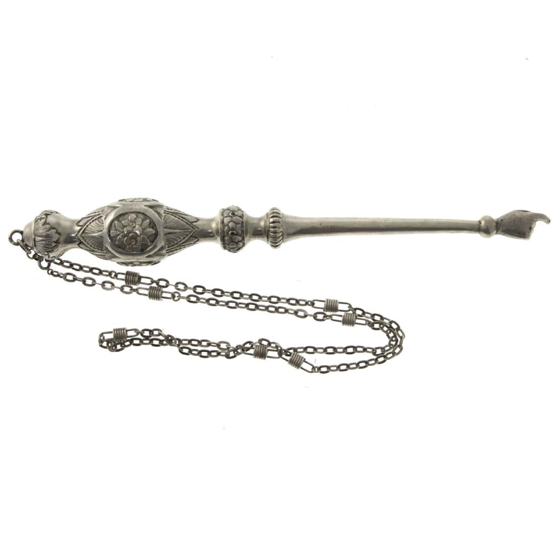 Austro-Hungarian Silver Torah Pointer Yad, Early 20th (1 of 3)