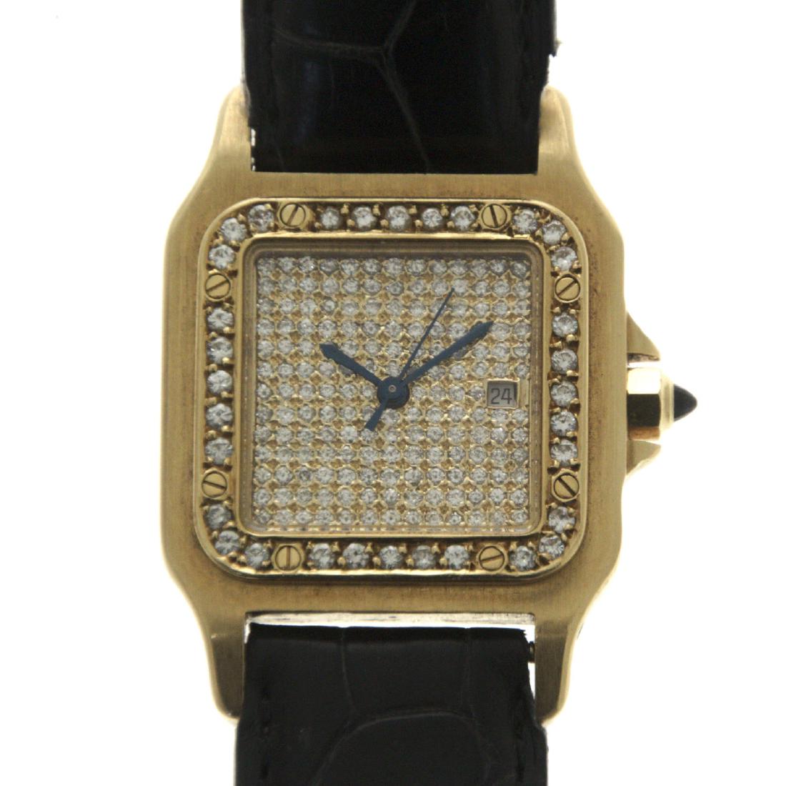 Cartier 18k Gold and Diamond Wrist Watch. (1 of 6)