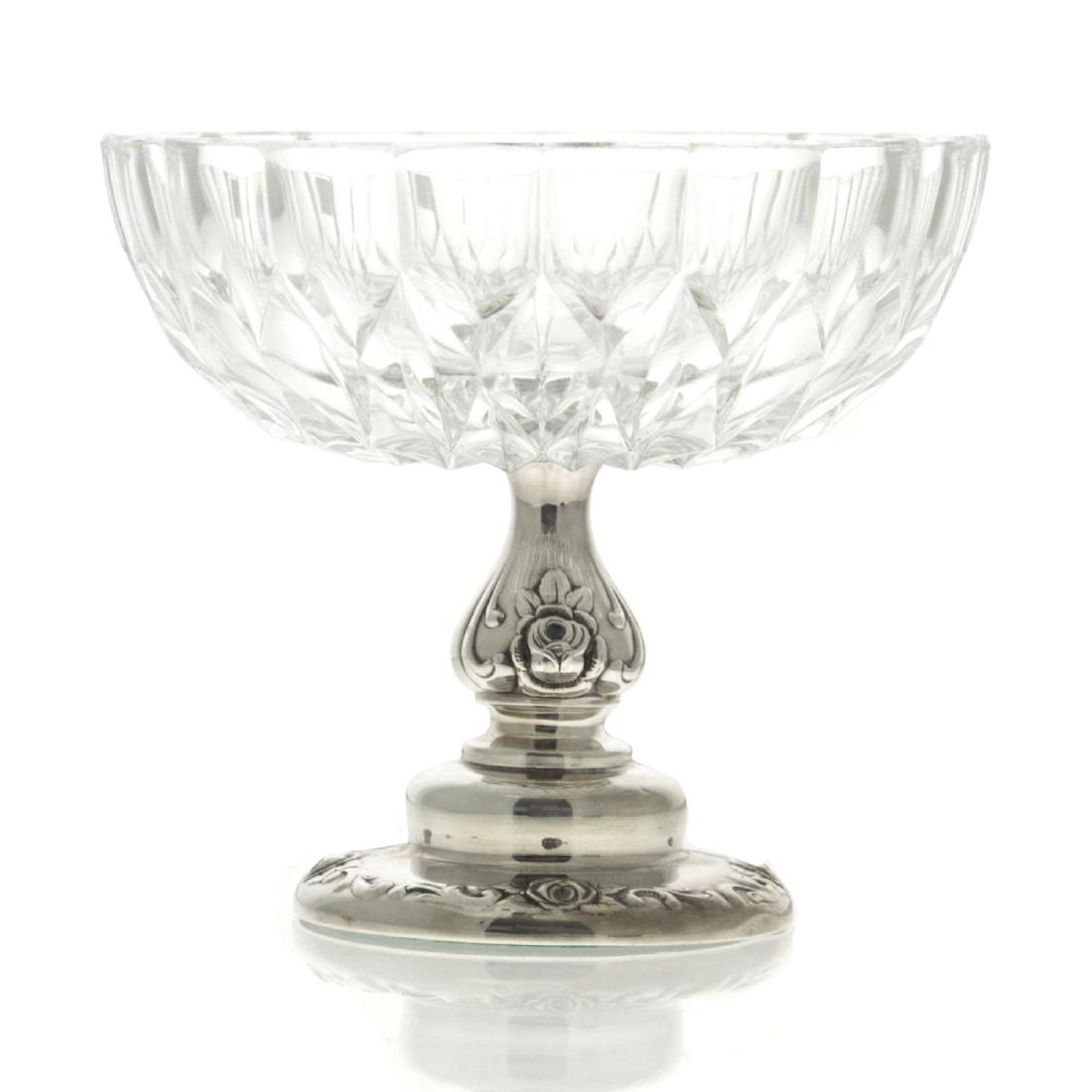 Sterling Silver and Crystal Bowl, Emil Hermann, (1 of 3)