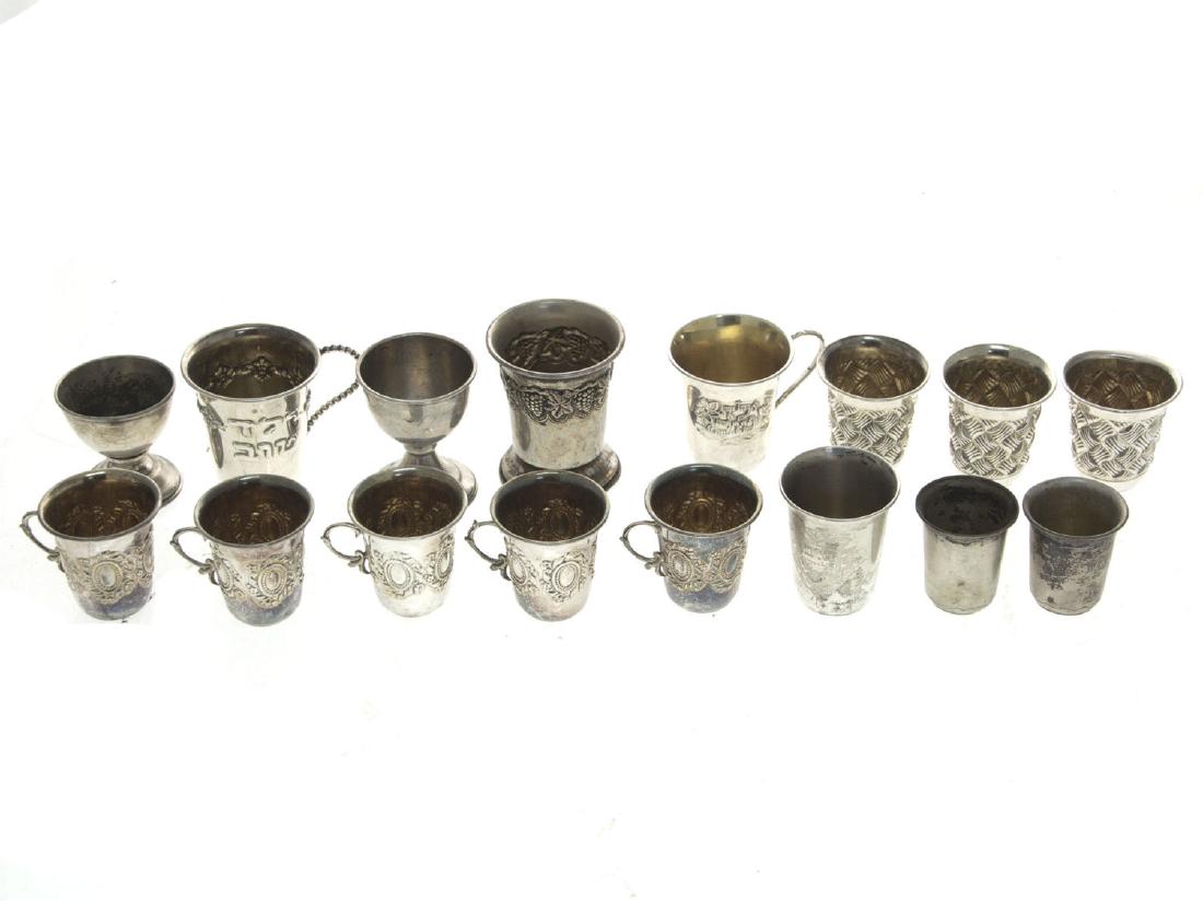 Lot of 16 Silver Cups. (1 of 1)