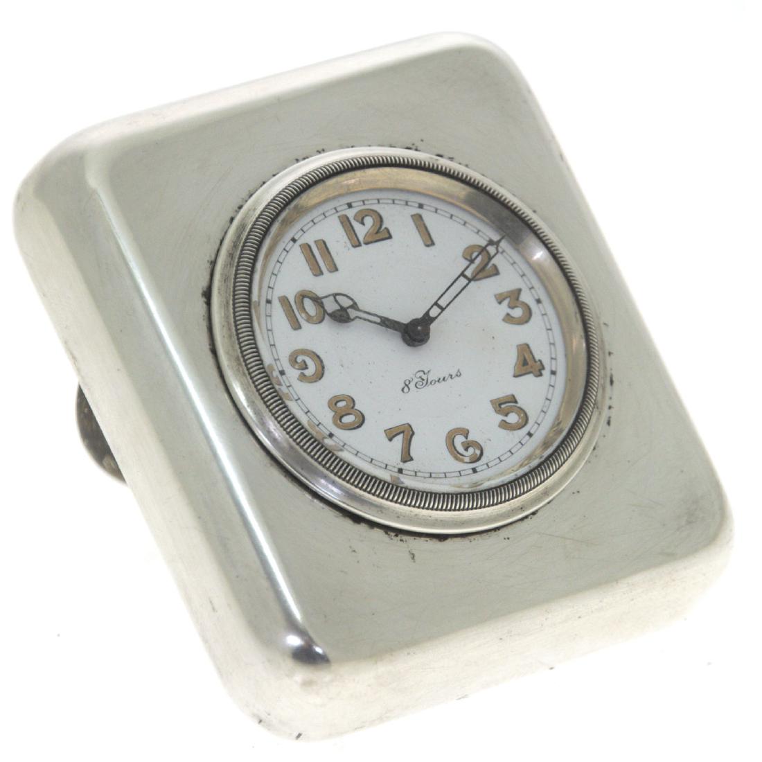 Silver Table Clock, Switzerland, 20th Century. (1 of 2)