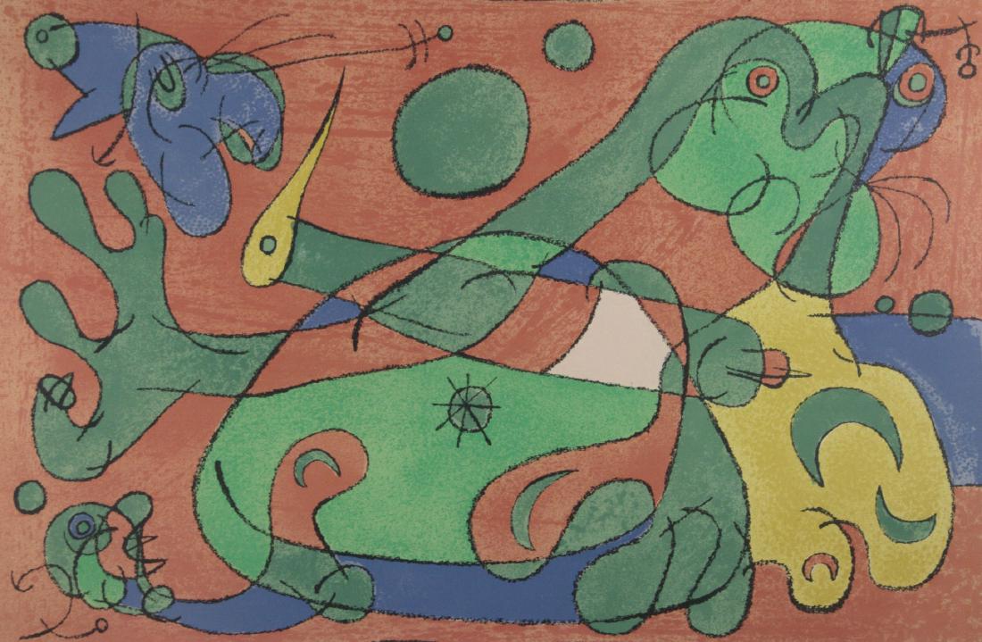 Joan Miro (Spain, 1893-1983) - Ubu Roi, Lithograph, (1 of 4)