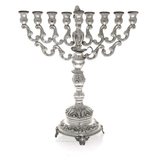 Large Sterling Silver Hanukkah Lamp Menorah Judaica Jun 27 2019 Pasarel In Israel