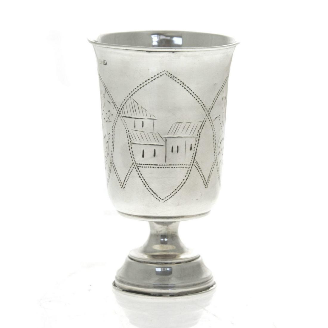 Russian 91 Silver Cup Goblet, Kiev, Late 19th Century. (1 of 3)
