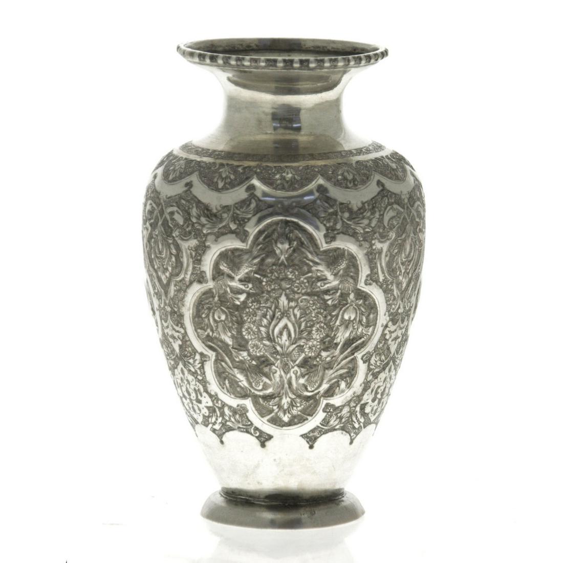 Persian Silver Vase, Circa 1900. (1 of 2)