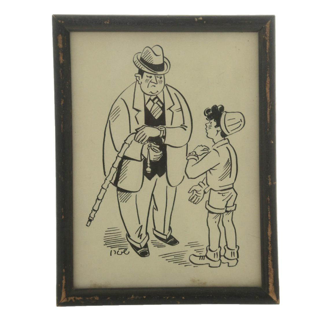 Yossi Stern (1923-1992) - ink on paper. (1 of 2)