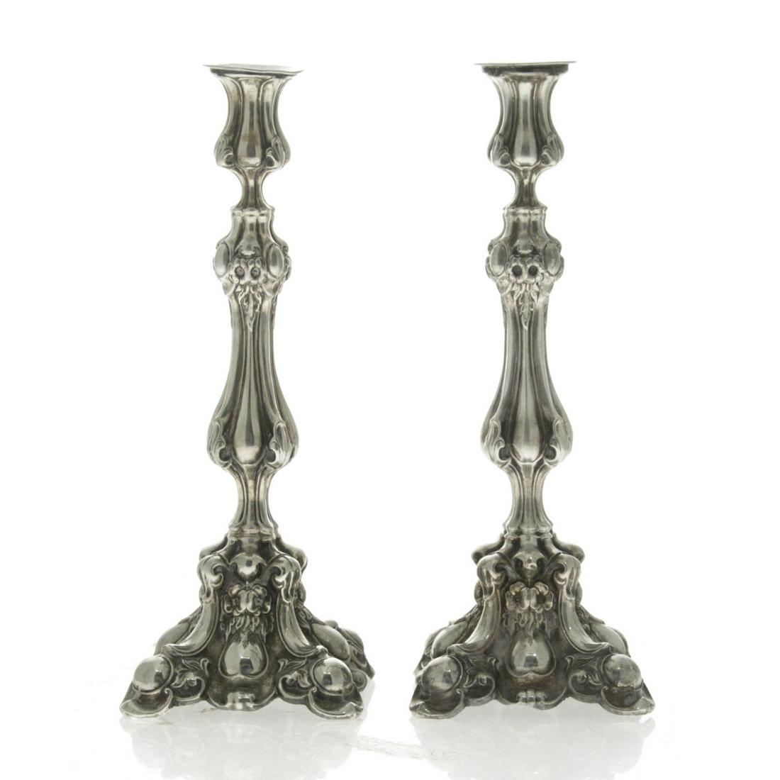 Pair of Sterling Silver Candlesticks. (1 of 2)