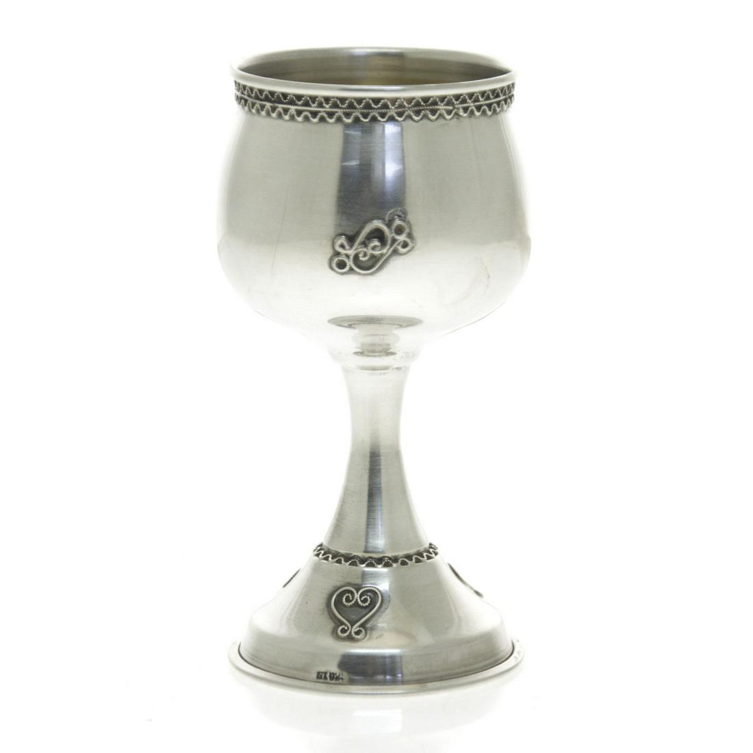 Sterling Silver Kiddush Cup Goblet, Judaica. (1 of 2)