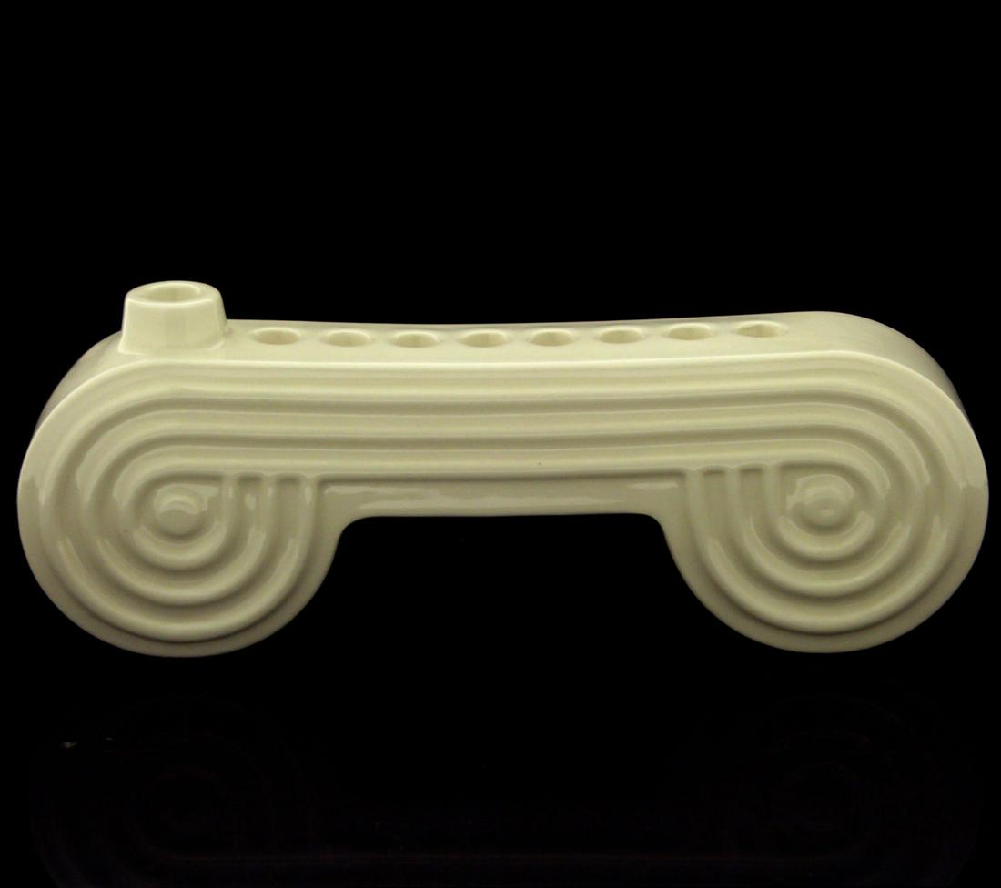 Lapid Glazed Ceramic Hanukkah Lamp Menorah, Israel, (1 of 2)