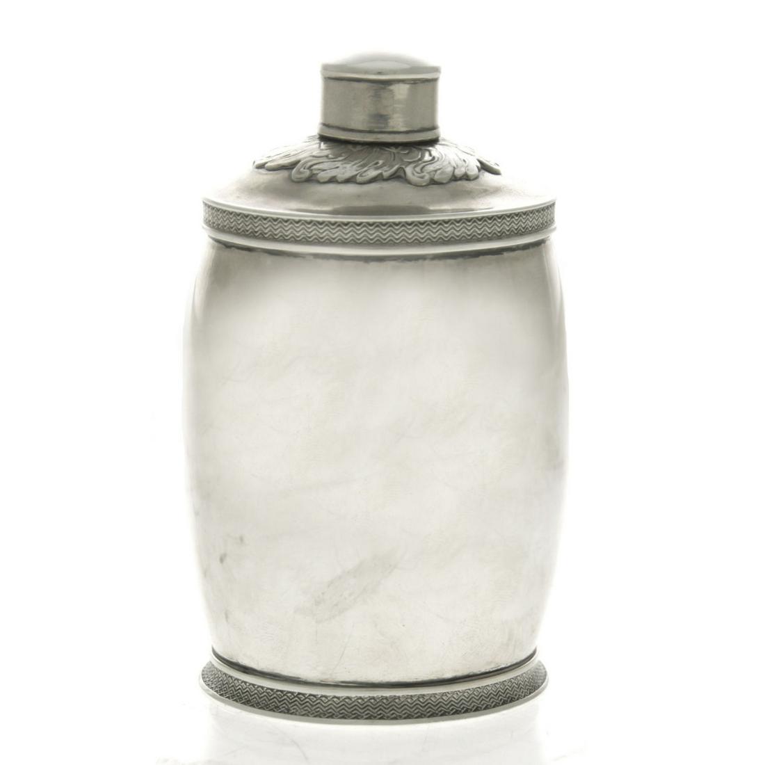 Antique Silver Tea Caddy, Johan Fredrik Bjornstedt, (1 of 2)