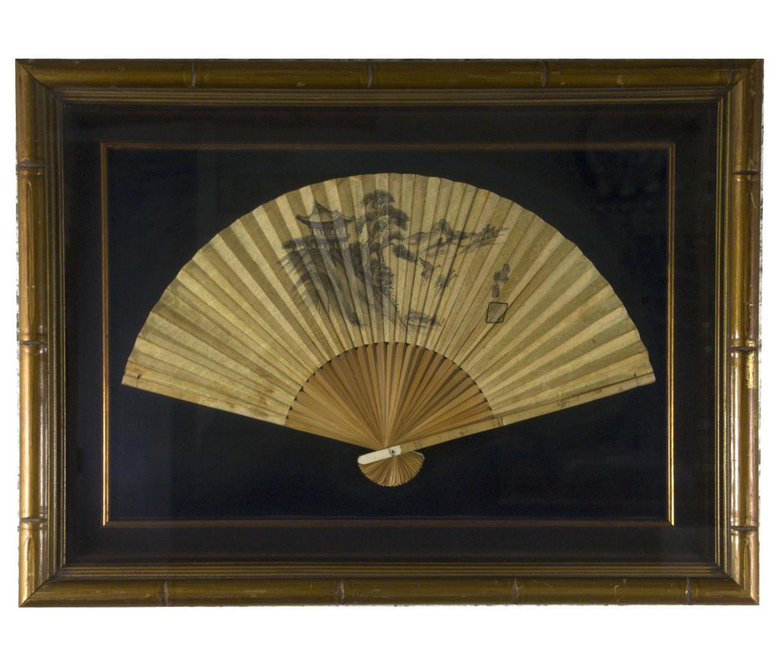 Framed Chinese Fan. (1 of 1)