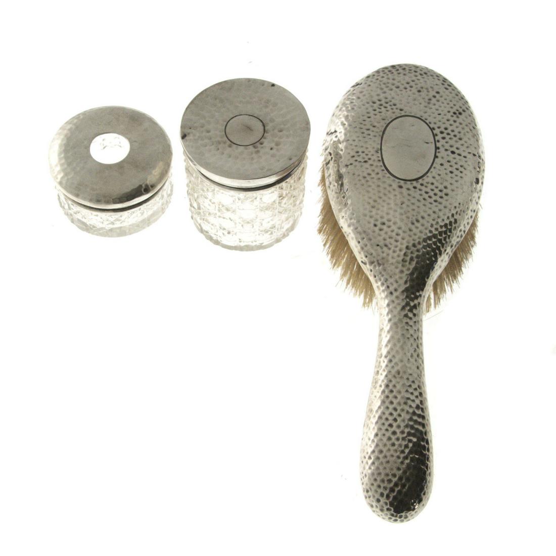 Sterling Silver 3pcs Toilet Set, Birmingham, England, (1 of 4)