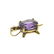 18k Yellow Gold Turtle Amethyst Ruby Pendant.