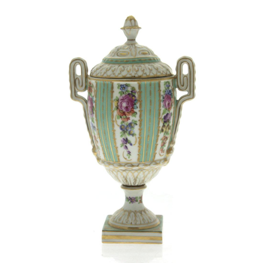 Dresden Porcelain Urn and Cover. (1 of 2)
