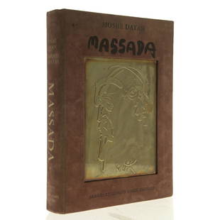 Massada - Text By Moshe Dayan, Uzi Narkis and Josephus: Massada - Text By Moshe Dayan, Uzi Narkis and Josephus Flavius, Lithographs by Raymond Moretti. Signed and numbered by the artist 734. Published by Armand and Georges Israel, Paris, 1984. Velvet cover