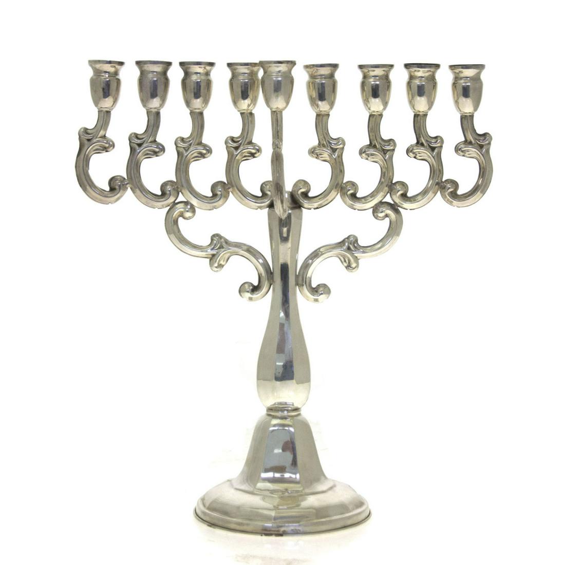 Sterling Silver Hanukkah Lamp Menorah, Judiaca. (1 of 2)