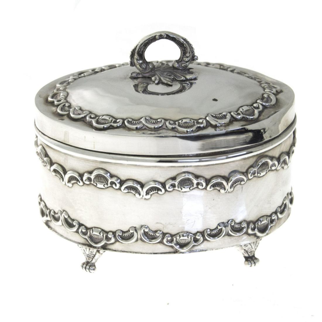 Hazorfim Sterling Silver Ethrog Box, Judaica. (1 of 3)
