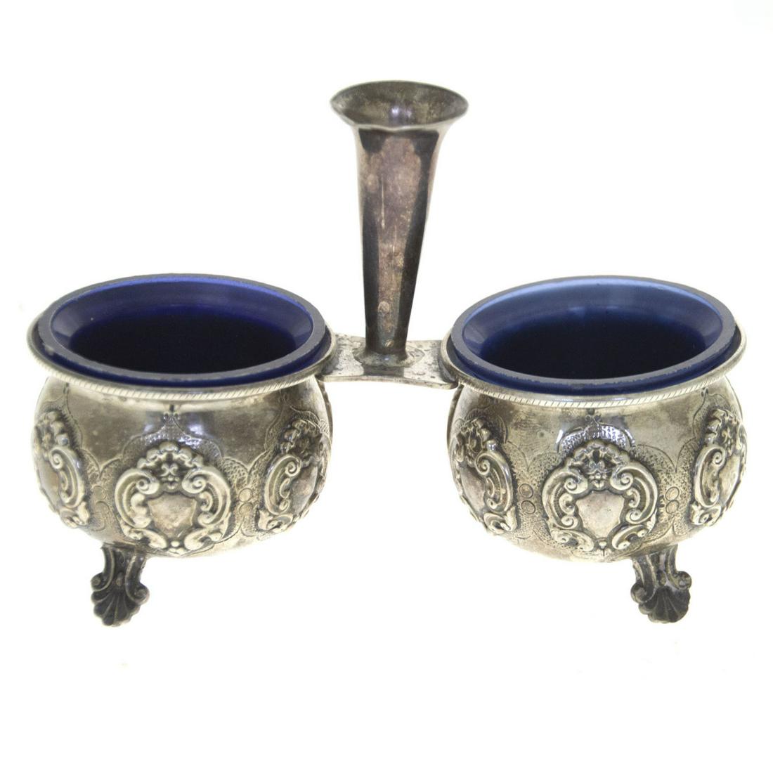 Pair of Sterling Silver Salt Cellars. (1 of 2)