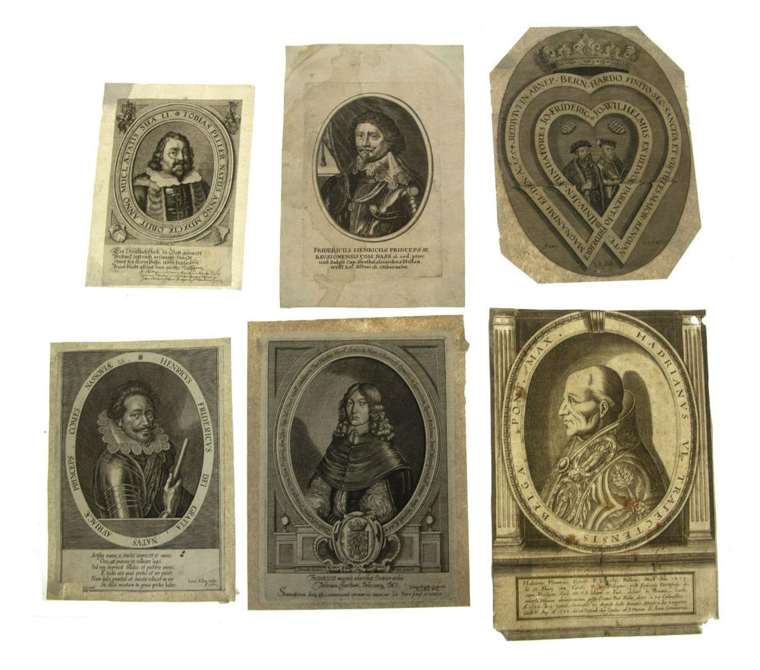 Six 17th Century Portrait Etchings. (1 of 7)