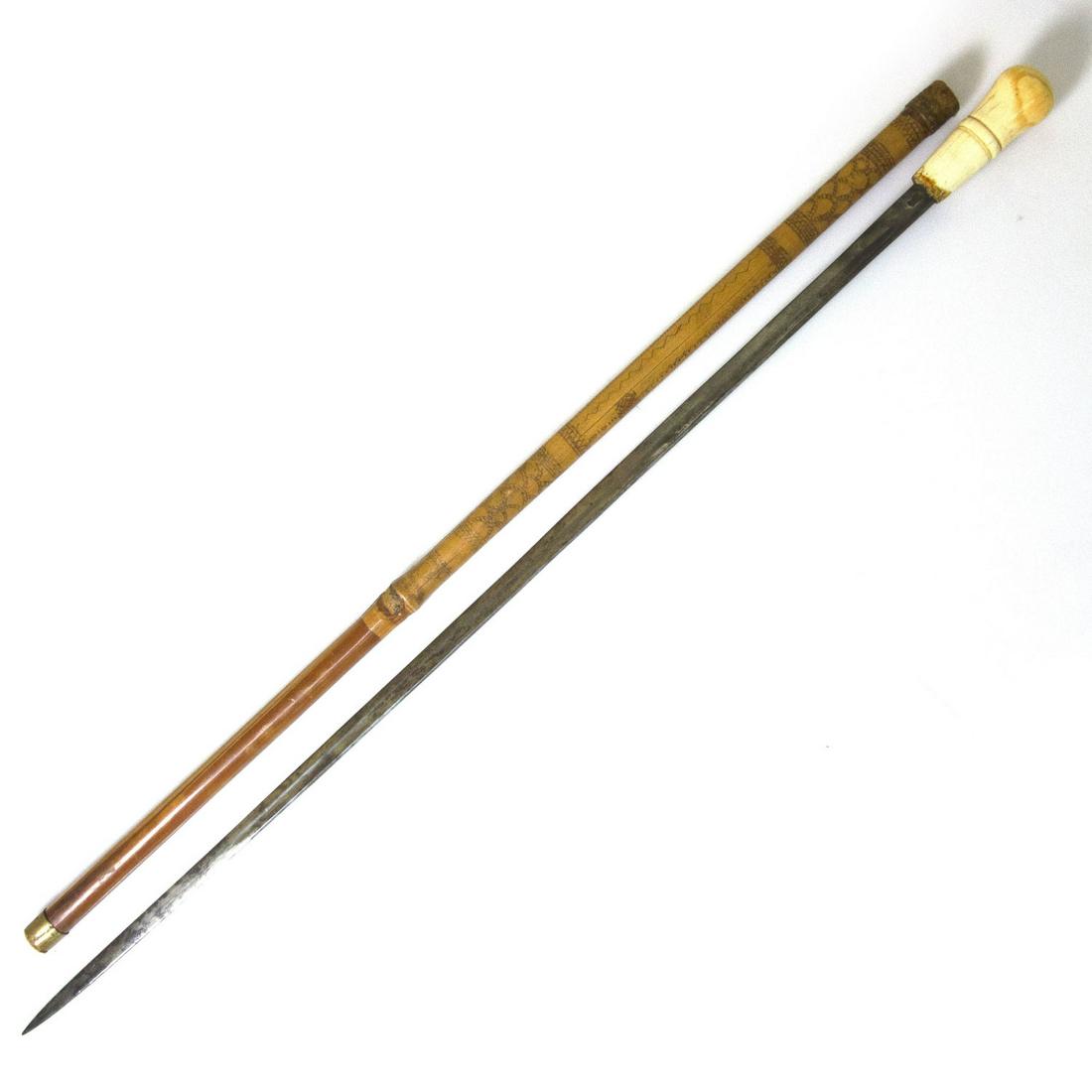 Walking Stick Cane Sword. (1 of 3)