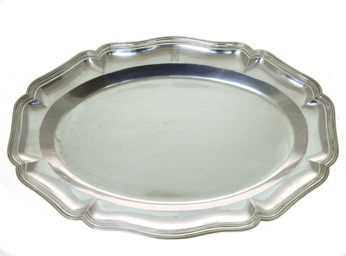 Silver Oval Tray, Germany, Early 20th Century. (1 of 3)