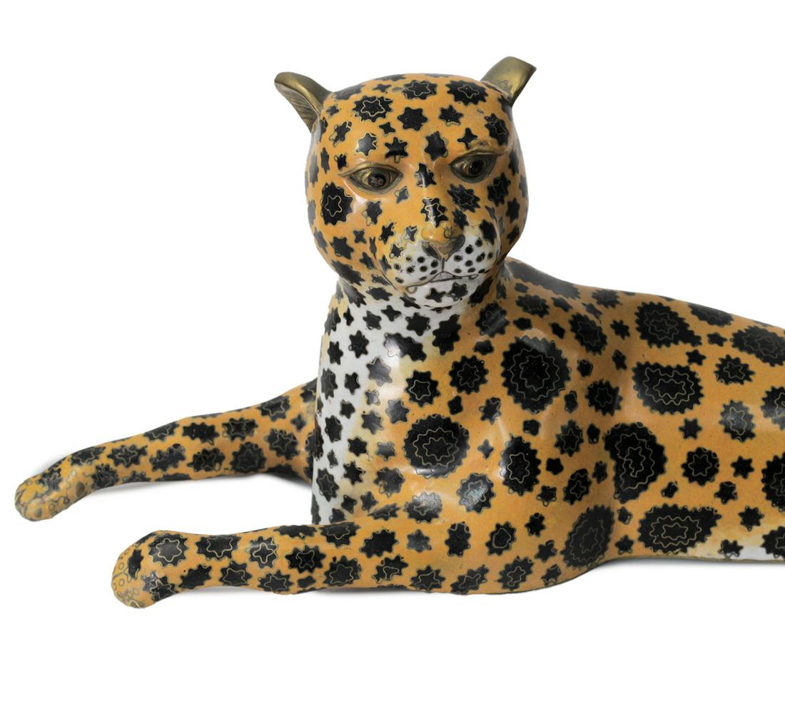 Charming Tiger or Jaguar Chinese Enamel Cloisonne (1 of 4)