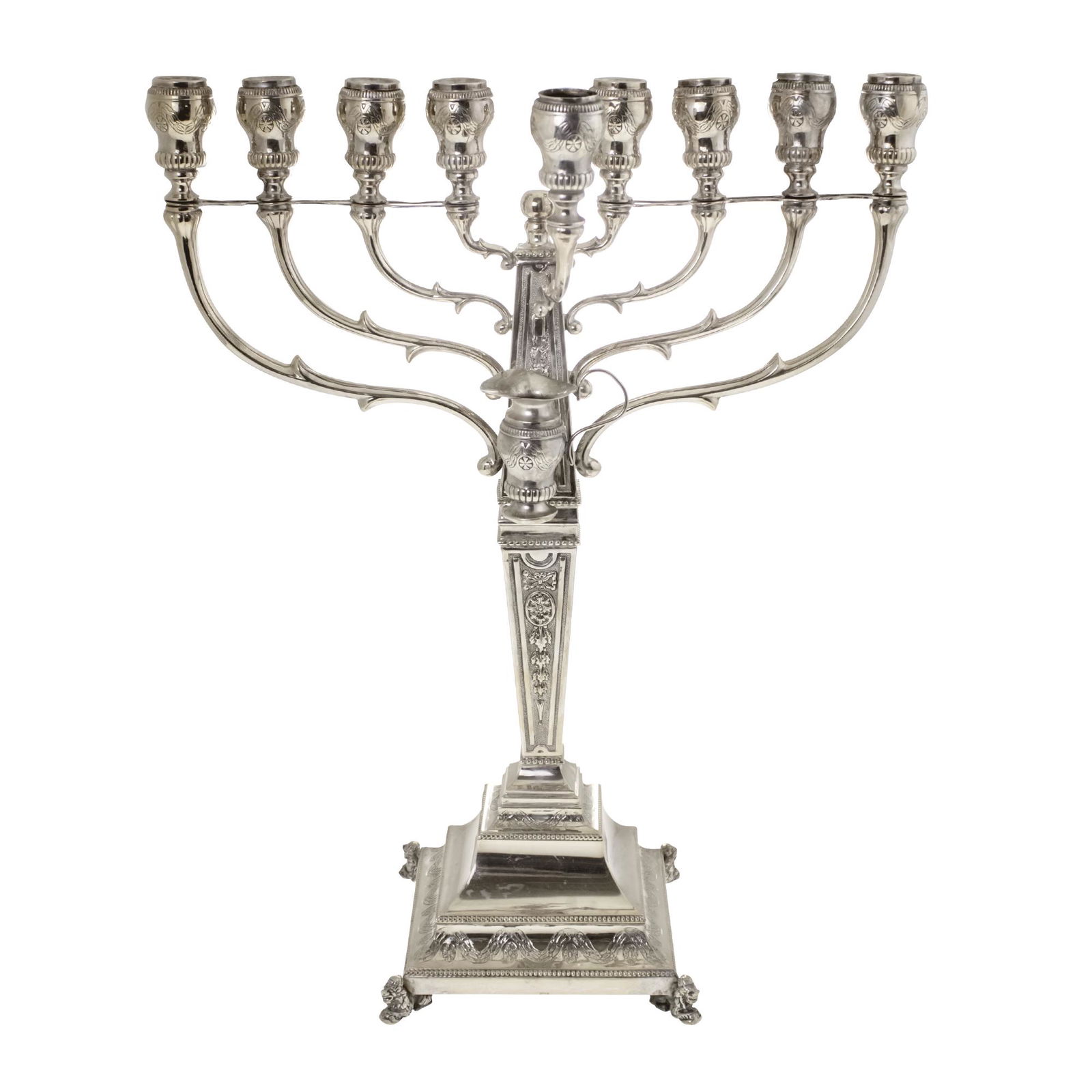 Amazing Sterling Silver Hanukkah Lamp Menorah. (1 of 4)