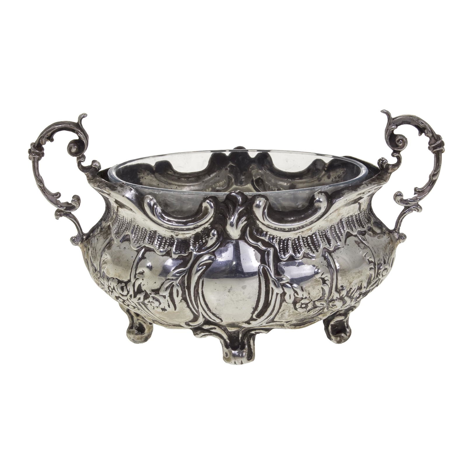 Large Sterling Silver Salt Cellar. (1 of 3)