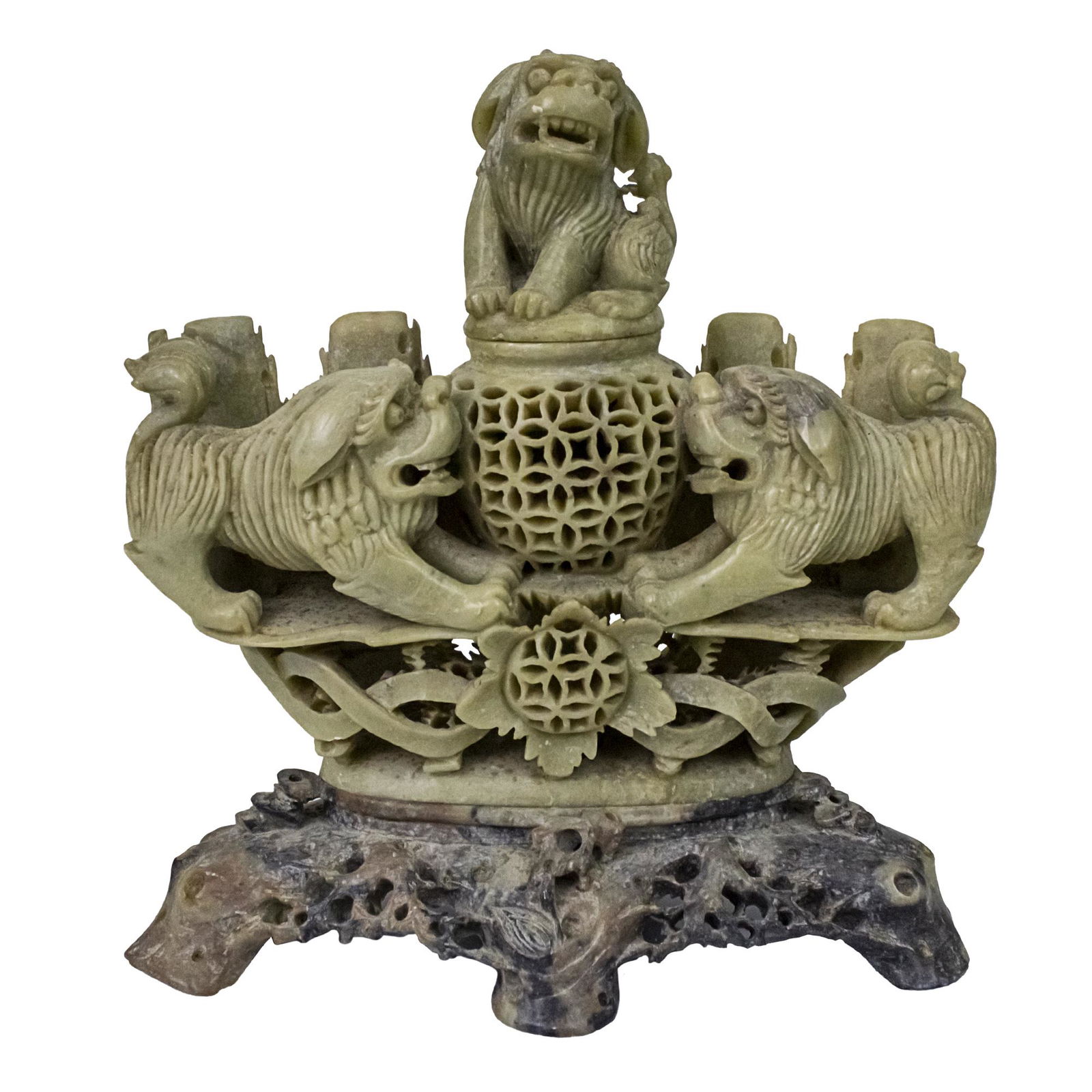 Chinese Soapstone Incense Burner. (1 of 2)