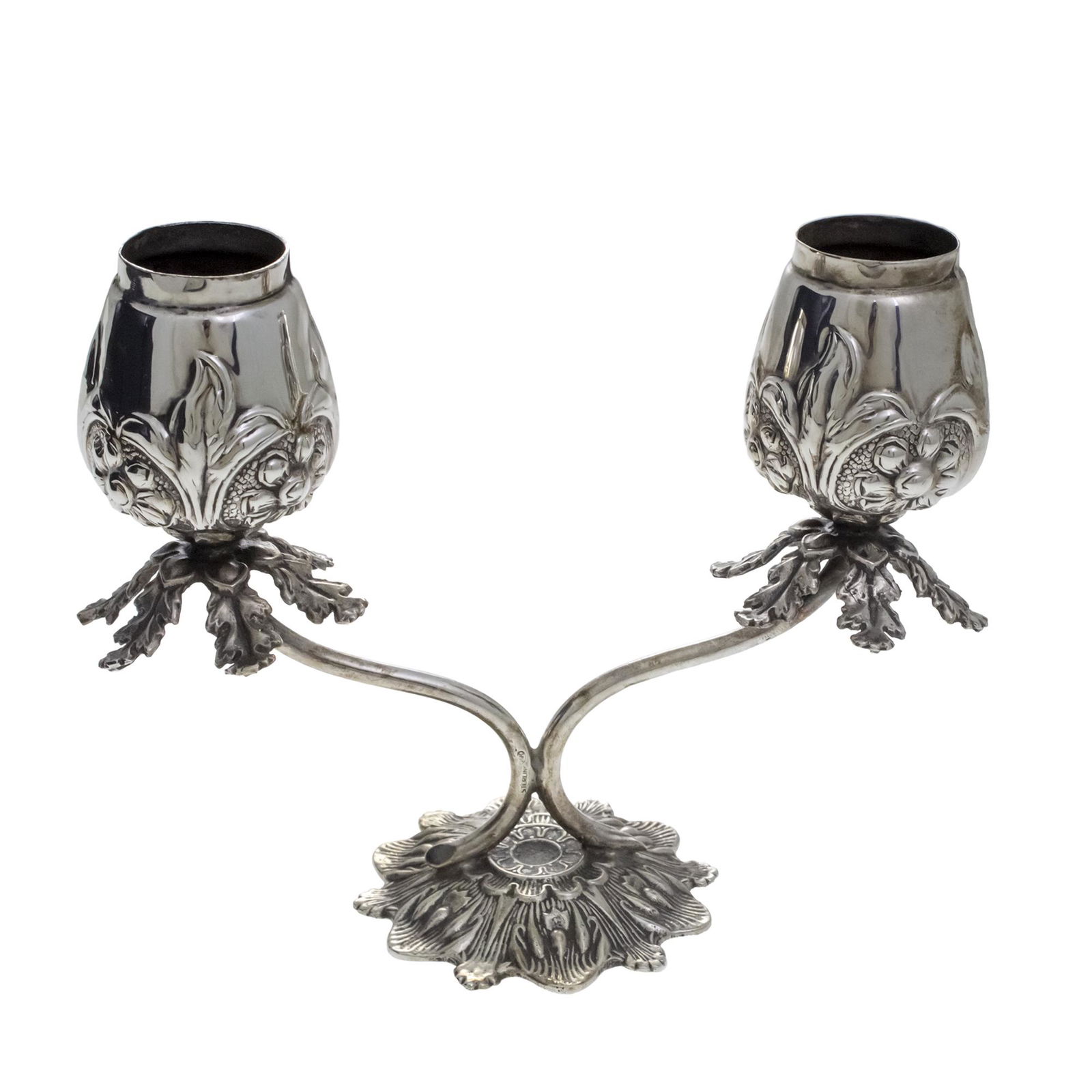 Sterling Silver Two Light Candelabra Candleholder. (1 of 2)