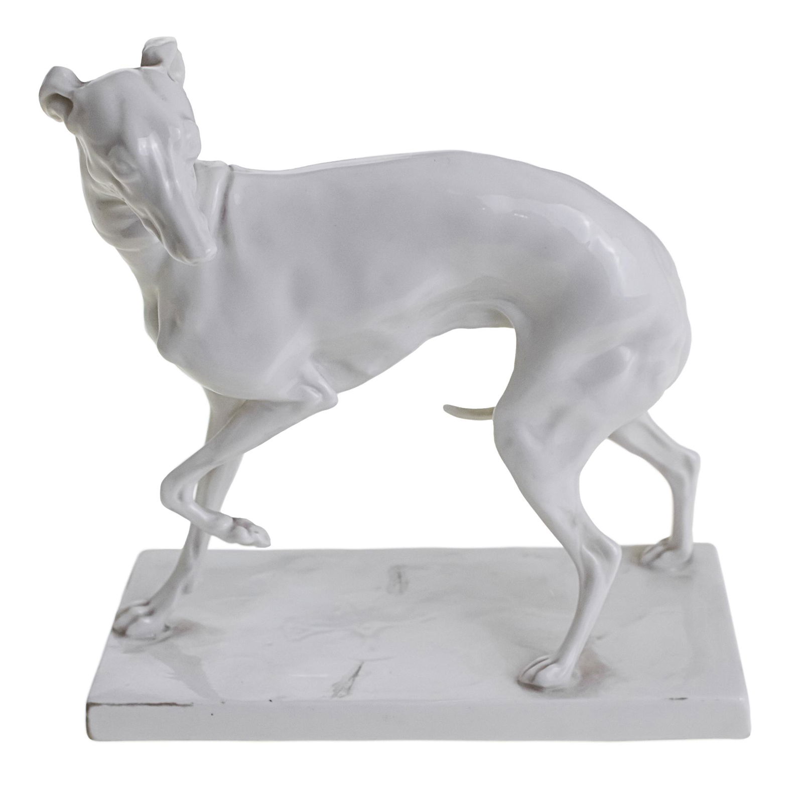Nymphenburg Greyhound Dog Porcelain Figurine. (1 of 3)