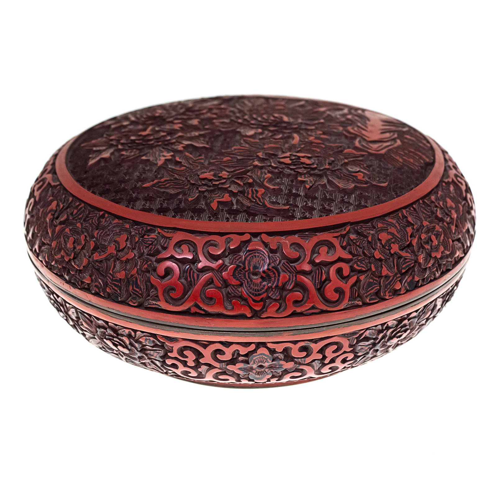 High Quality Chinese Cinnabar Lacquer Box. (1 of 4)